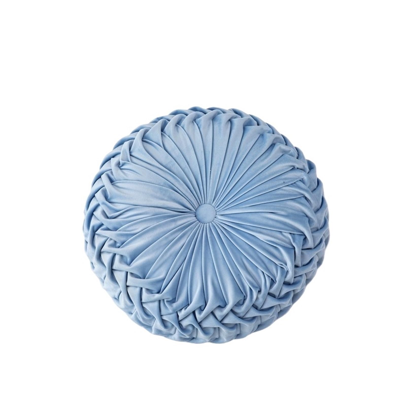 HEUchuan Round Velvet Pleated Throw Pillows 15''