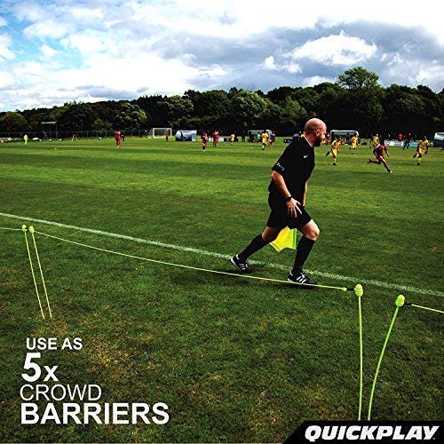 Quickplay Pro Speed + Agility Set, Multi-Sport Training Agility Poles | Cones | Speed Hurdles | Soccer Tennis | Crowd Barrier #TOP6