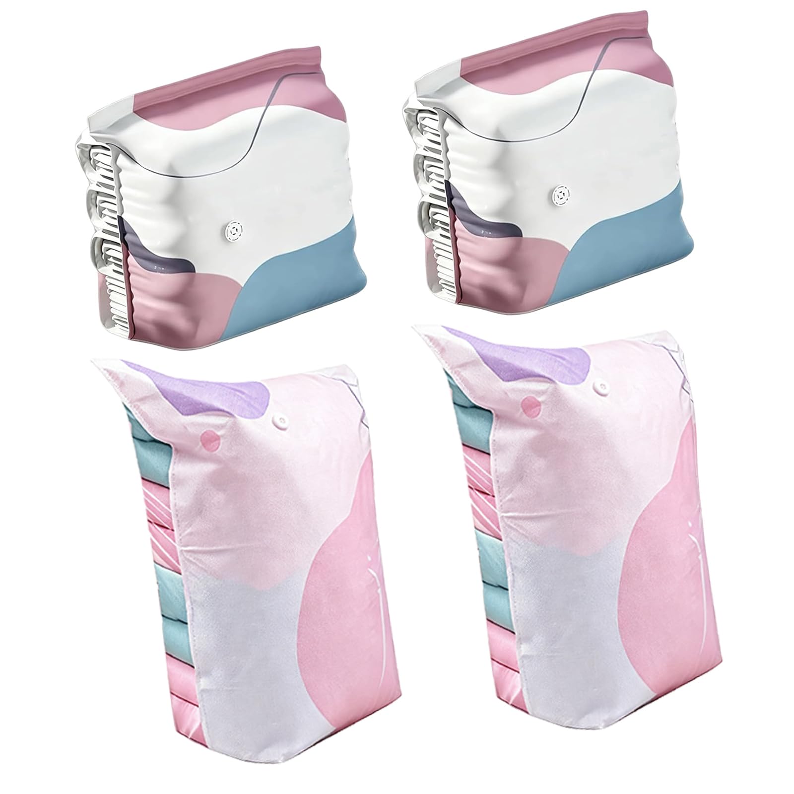 Clothing Vacuum Storage Bags for Seasonal Bedding Upright Compression Organizers for Closet Dorm Moving Travel Vacuum Storage Pack