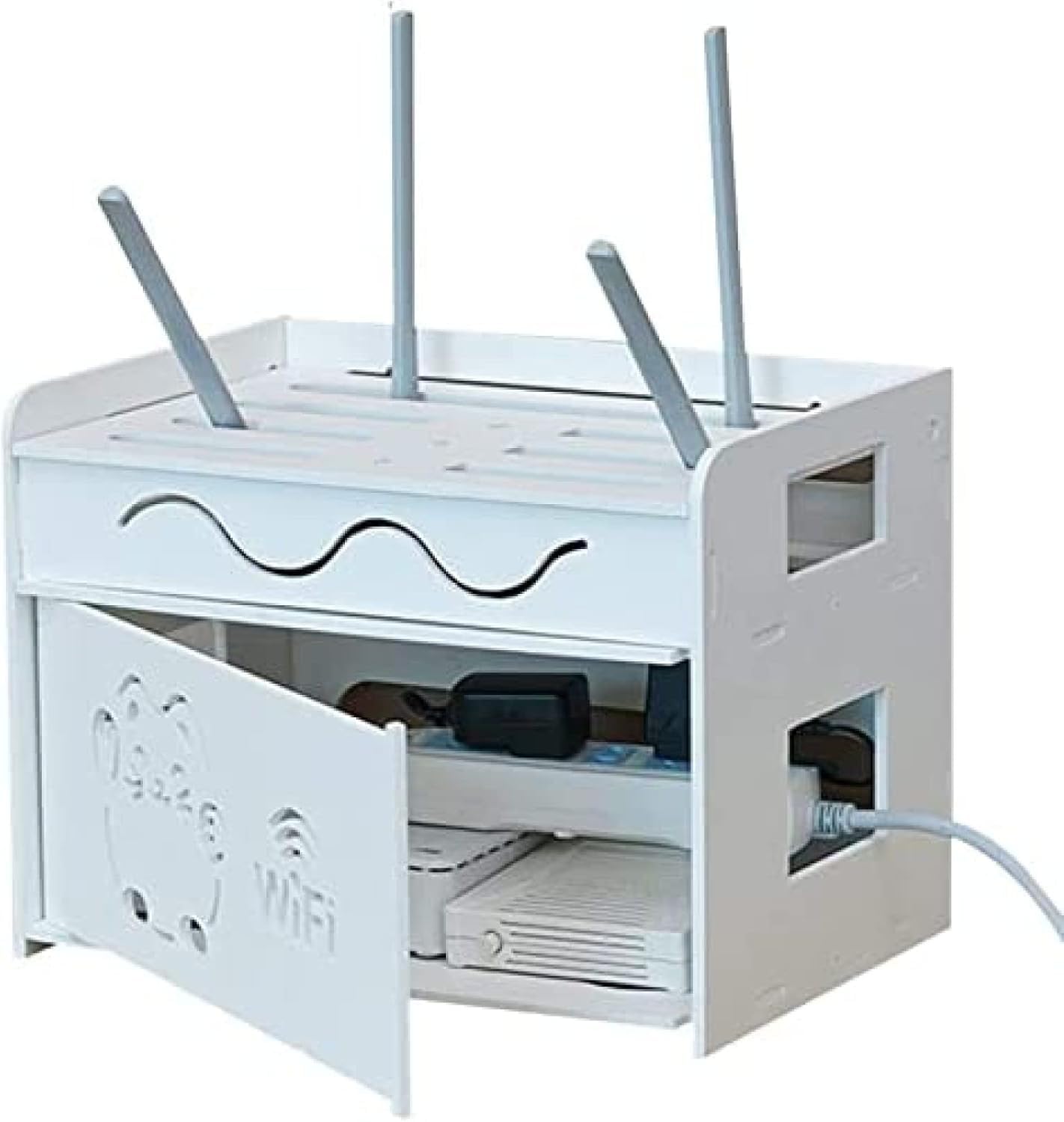 Kabelmanagementbox mit Wärmeableitung für Router und TV Set-Top-Box Aufbewahrung