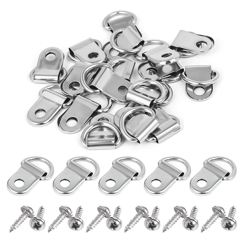 Tia® | Photo Frame Making Accessories, Corner Protector, Hanging Hooks,Wall Nail Hook,Photo Clip for Photo Frame, DIY and Hobby Works (Metal D-Rings Picture Frame Strap Hanging Hangers Hooks, 10)-image-46