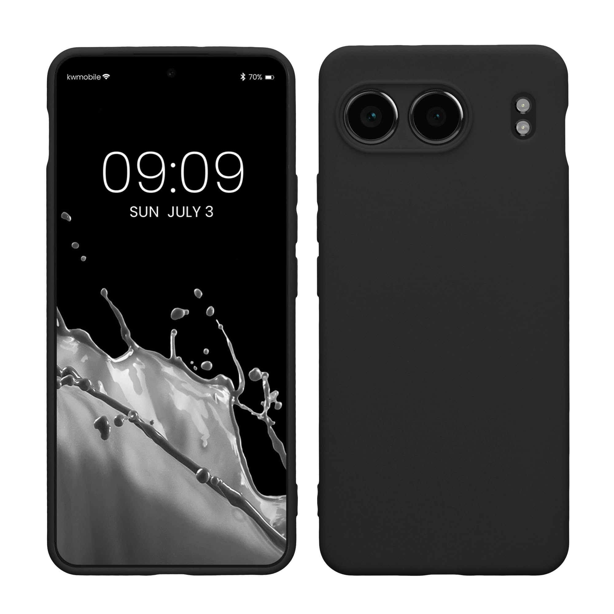 kwmobile Case Compatible with OnePlus Nord 4 5G Case - Protective Slim TPU Phone Cover - Soft Matte Finish - Black Matte