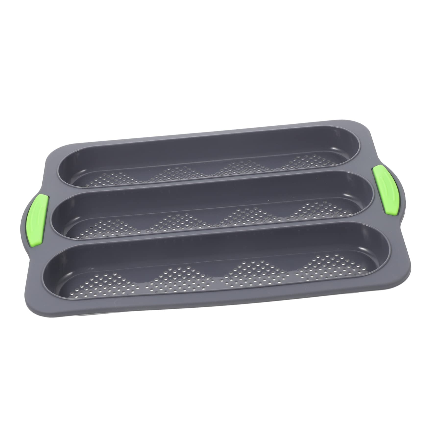 Cabilock Silicone Bread Mold 3-slot French Bread Pan Multi-function Baking Equipment