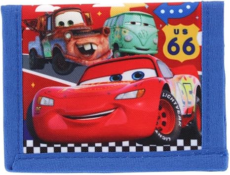 Ruz Little Boy Bifold Wallet With Zippered Pocket Cars