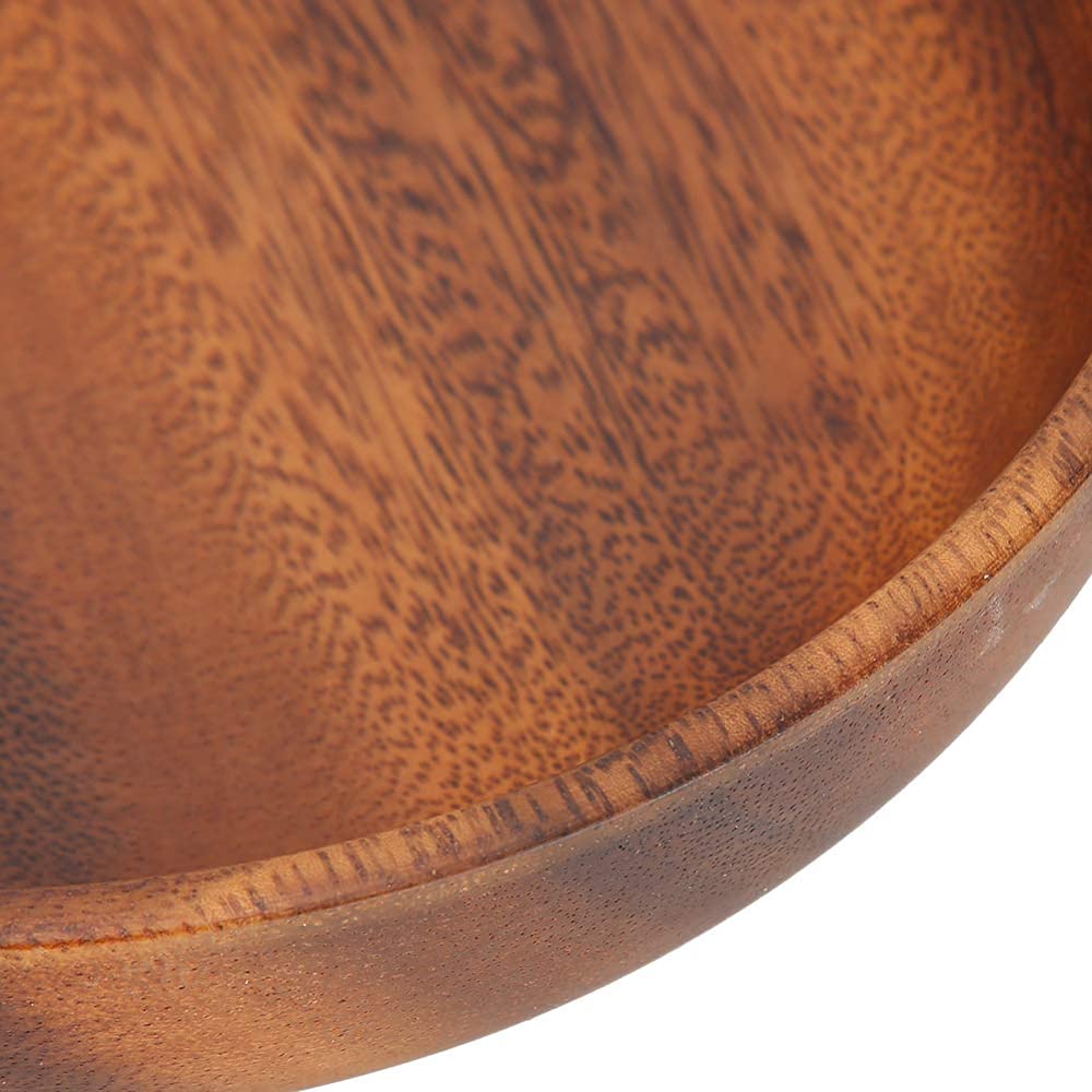 Houten Saladeschaal Schotel Fruitvoedsel Salade Soepkom voor Home Coffee Shop(17.5 * 4cm