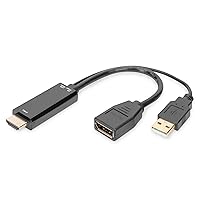 DIGITUS Adattatore HDMI - HDMI a Displayport - UltraHD 4k/30Hz