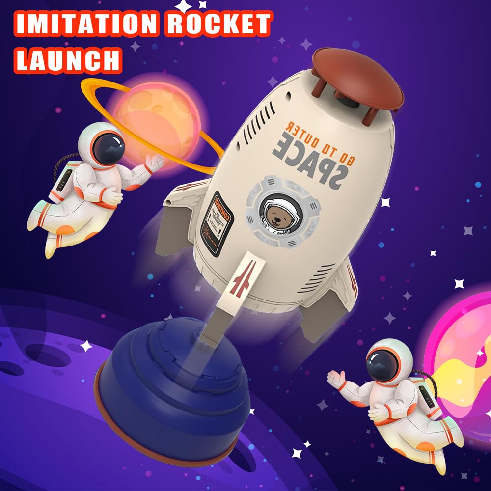 Rocket Wassersprinkler Kinder Outdoor,Water Rocket Sprinkler,Garten Wasserstrahl Rakete,3 Meter Schlauch,Outdoor Wasserspielzeug Sprinkler für Kinder Raketenform,Rasen,Garten,Pool-Party