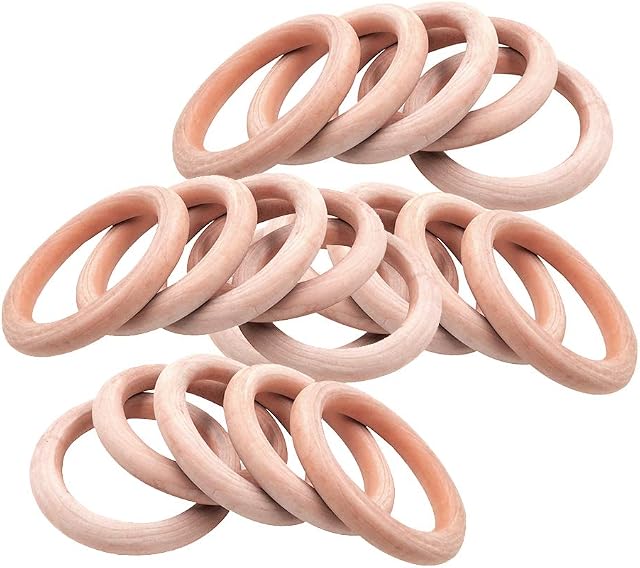 Wood Rings,25 Pack Natural Wood Rings for Crafting DIY Jewelry Making Craft Projects,55mm Wooden Round Rings Beads Jewelry Findings Ring Pendant Connectors