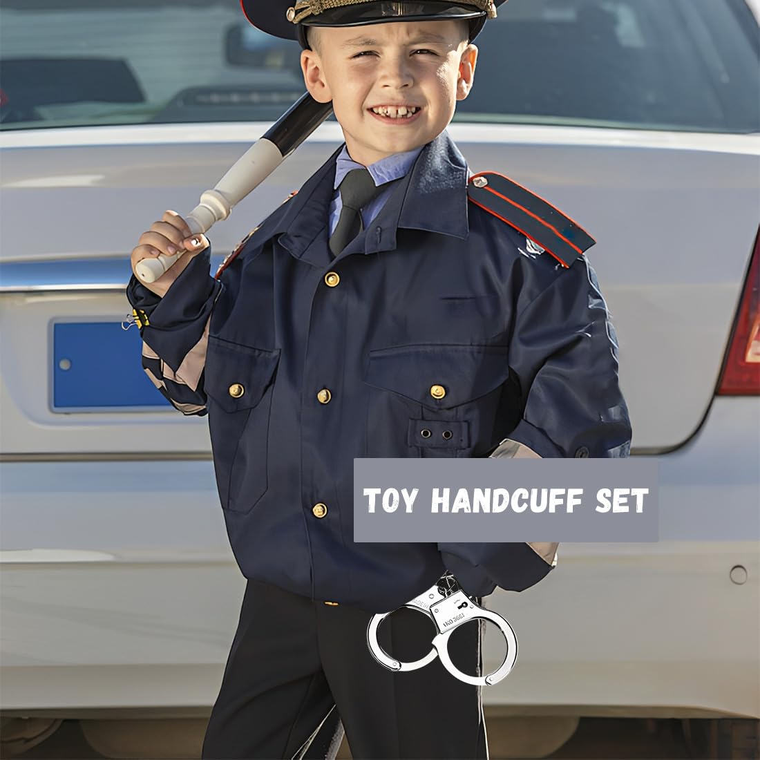 2 Pezzi Manette Giocattolo Bambini Con Chiave, Accessori per Costumi da Polizia, Manette Della Polizia Giocattolo per Bambini, Regalo per Giochi Di Ruolo Sicuri