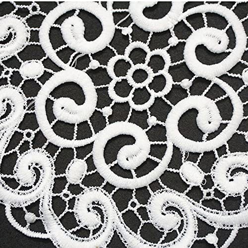 FENGCHUANG 8 Stück Spitze Runde Gestickte Tischläufer, Spitze Tischläufer, Runde Häkeln Tischläufer, Kleine Häkeln Tischläufer, 8 Styles, Geeignet für Küche, Esszimmer, Dreamcatcher Dekoration (Weiß)