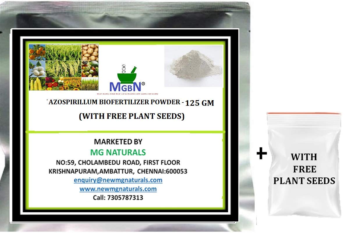 AZOSPIRILLUM BIOFERTILIZER POWDER - 125 GM (WITH FREE PLANT SEEDS) (B0863GFFT5) Amazon Price History, Amazon Price Tracker