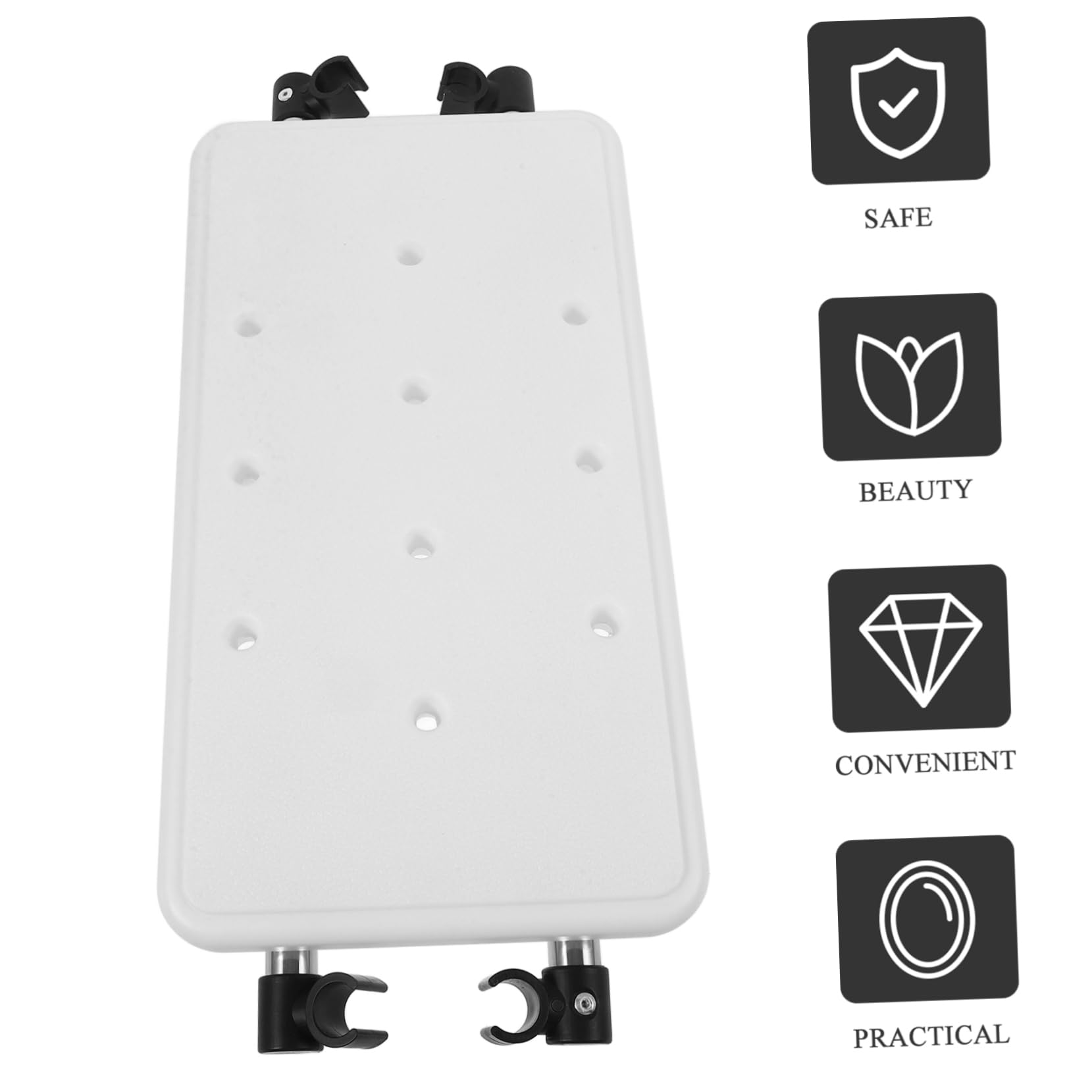Healvian Accessorio di Ricambio in Lega di Alluminio e Plastico, Supporto Stabile e Comodo per Deambulatore Sedile Reversibile per Sedia Doccia