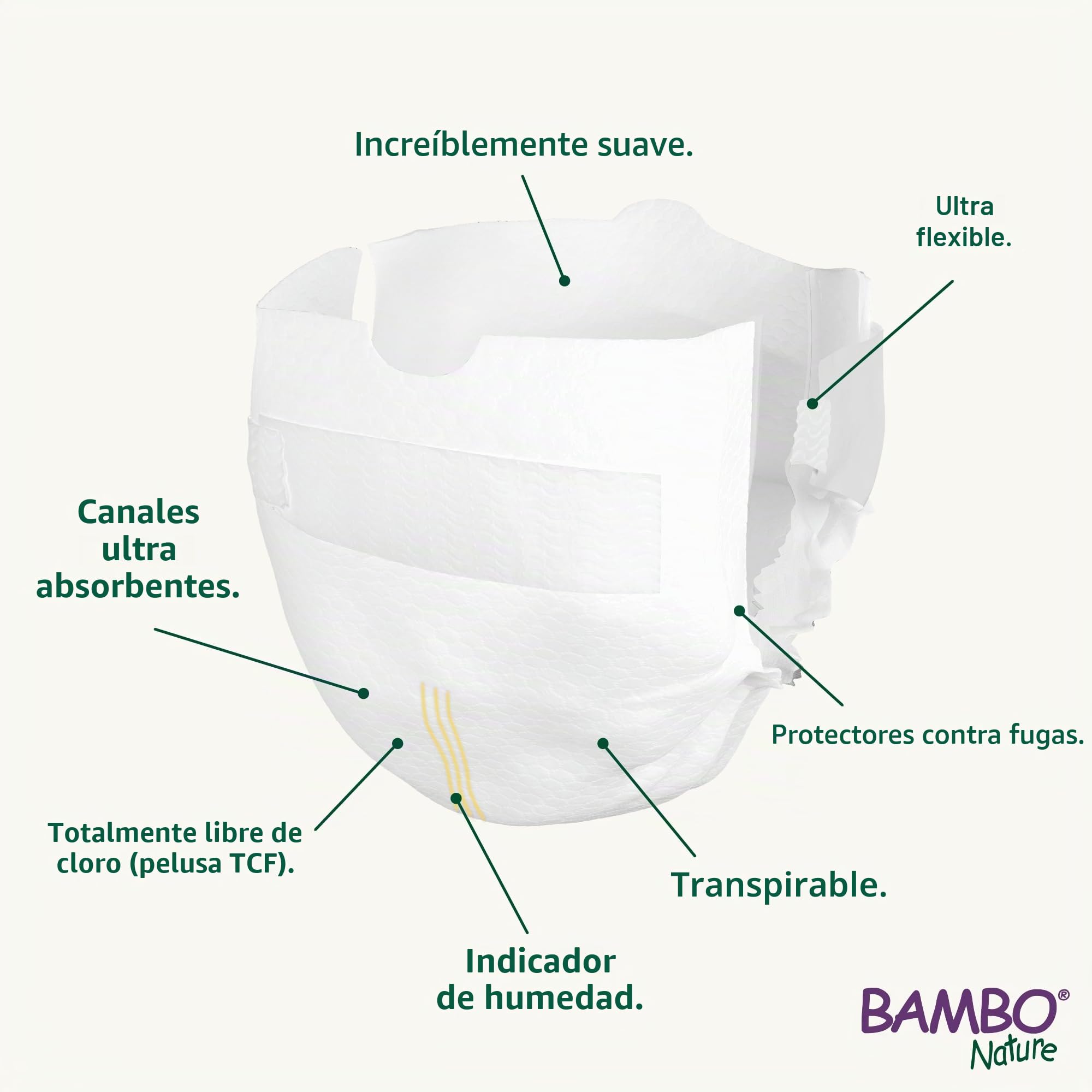 Bambo Nature pañales para bebés talla 0 (1-3kg) 144 uds. caja mensual | Pañales premium con mejor protección contra fugas | Máximo confort para los bebés | Dermatológicamente probados