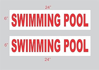 2-6x24 Swimming Pool Real Estate Rider Sign Red Double Sided