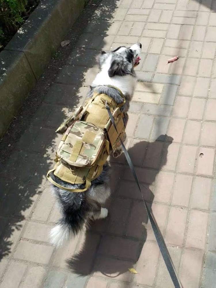 Amazon | 犬用 ハーネス ミリタリー風 迷彩柄 首・胴回り調整可能 介助