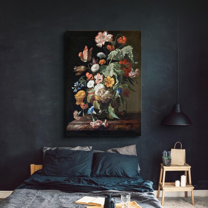 Miniatura 2 de CanvasWAY - Rachel Ruysch Naturaleza muerta con flores impresiones en lienzo arte de pared, arte moderno, pintura holandesa de la Edad de Oro sobre
