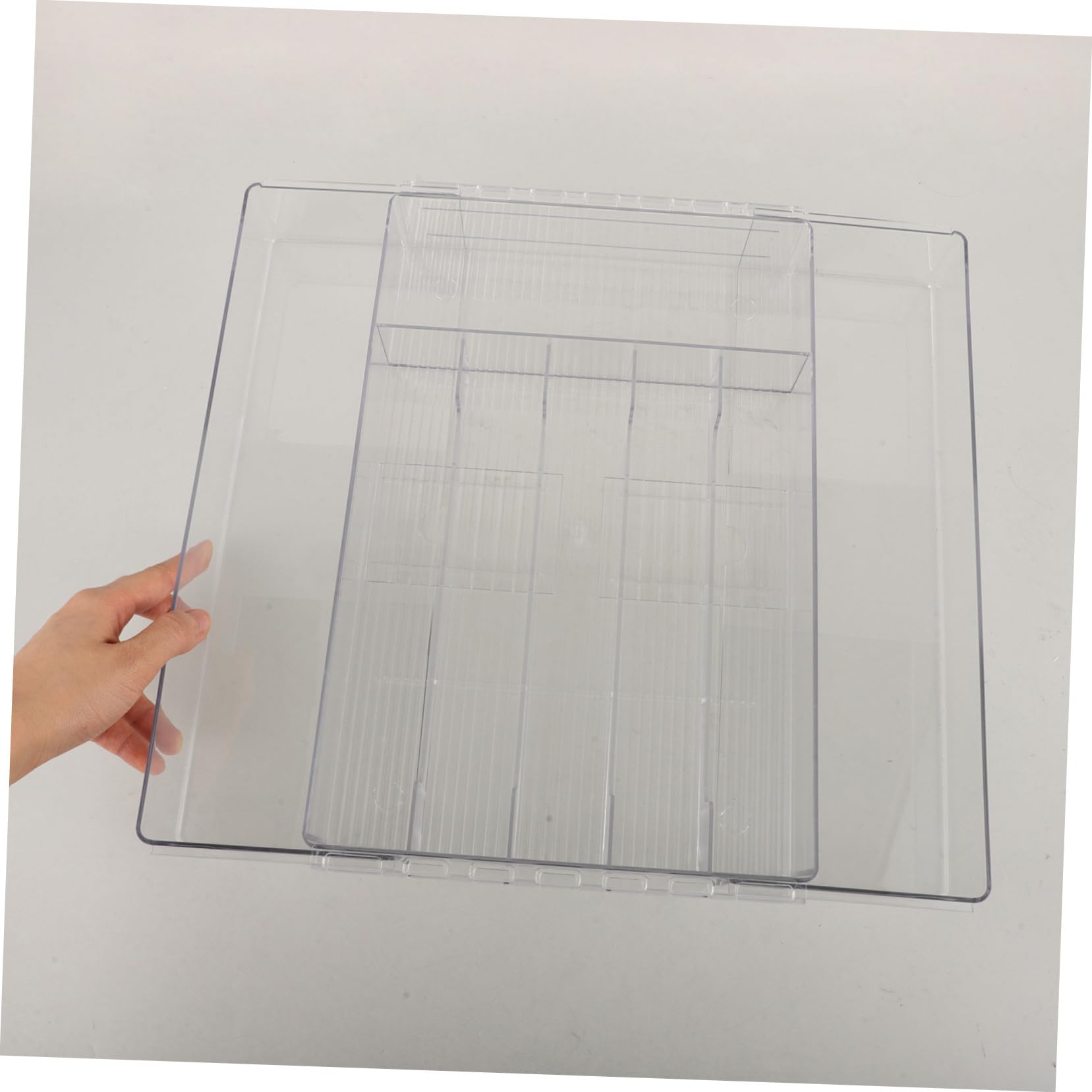 Healifty Acrílico Organizador de Cubiertos para Cajón Extensible