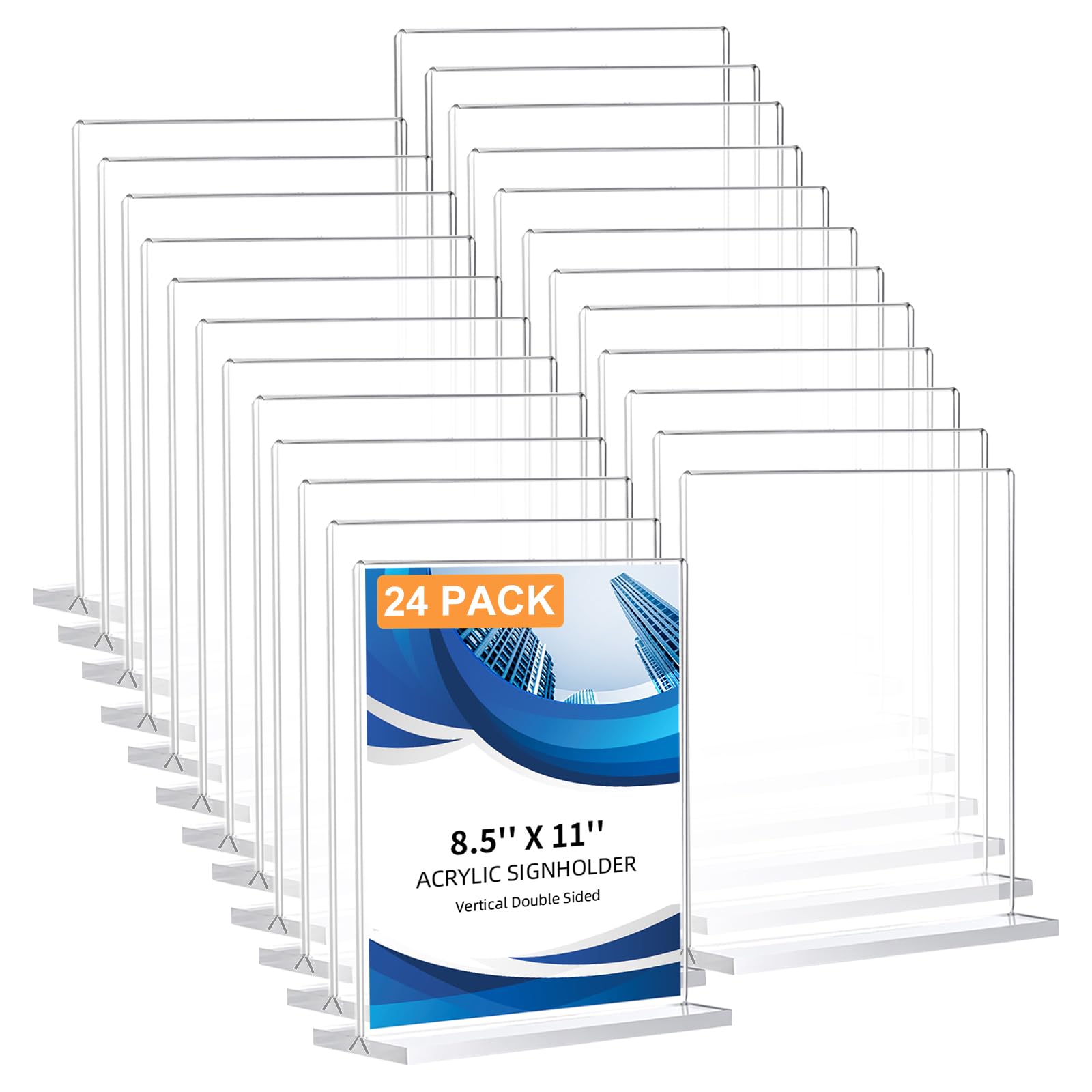 Acrylic Sign Holders - 12 Pack for Displays -18 Acrylic Sign Holders - 12 Pack for Displays -18