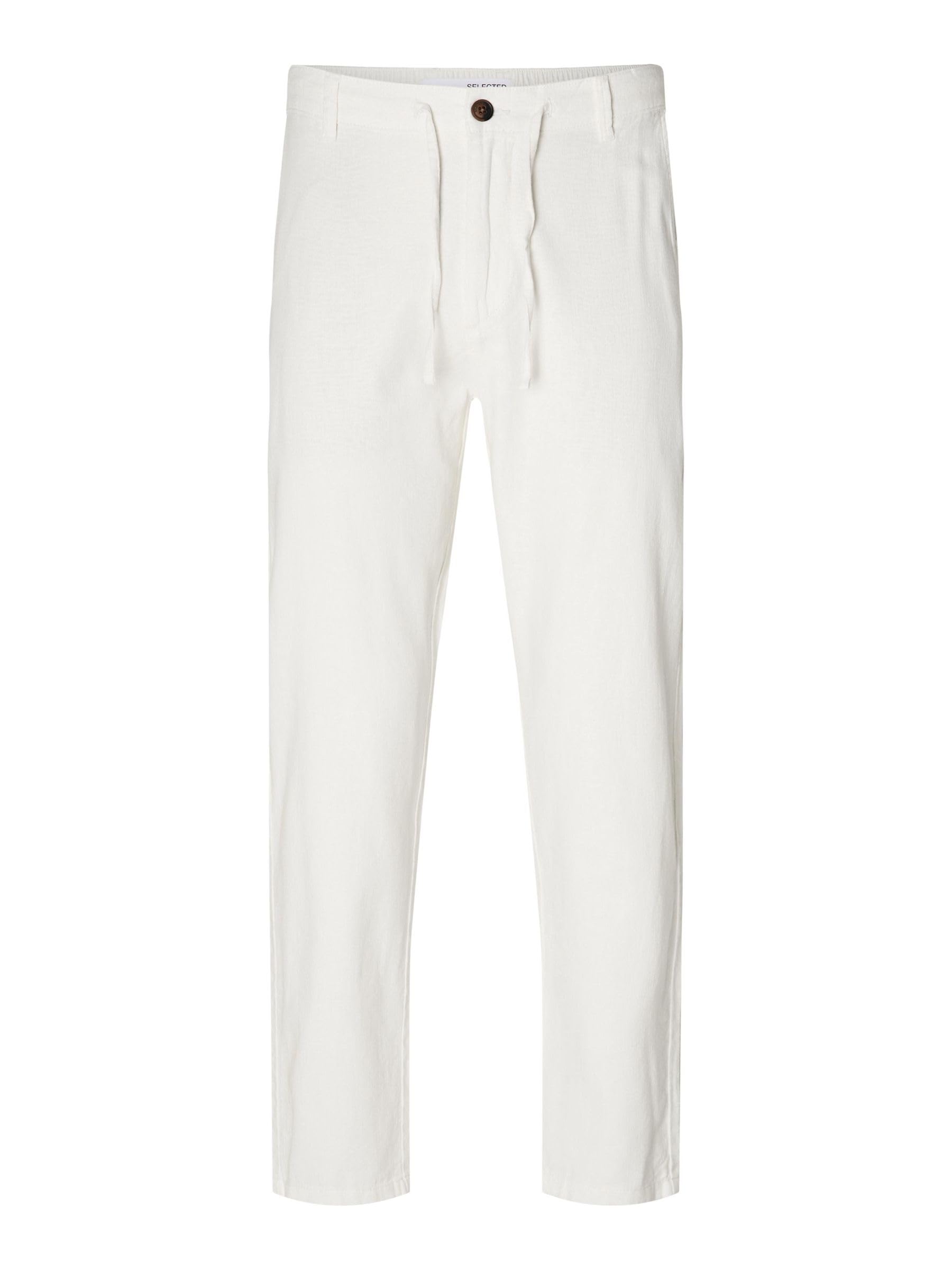 SELECTED HOMME Male Hose Slim Tapered Leinenmix