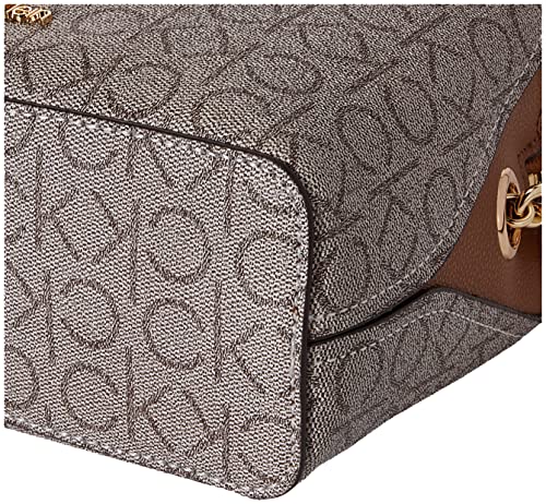 Calvin Klein Damen Triple Compartment Chain Crossbody Hailey Signature Umhängetasche mit 3 Fächern… – Ansicht 8