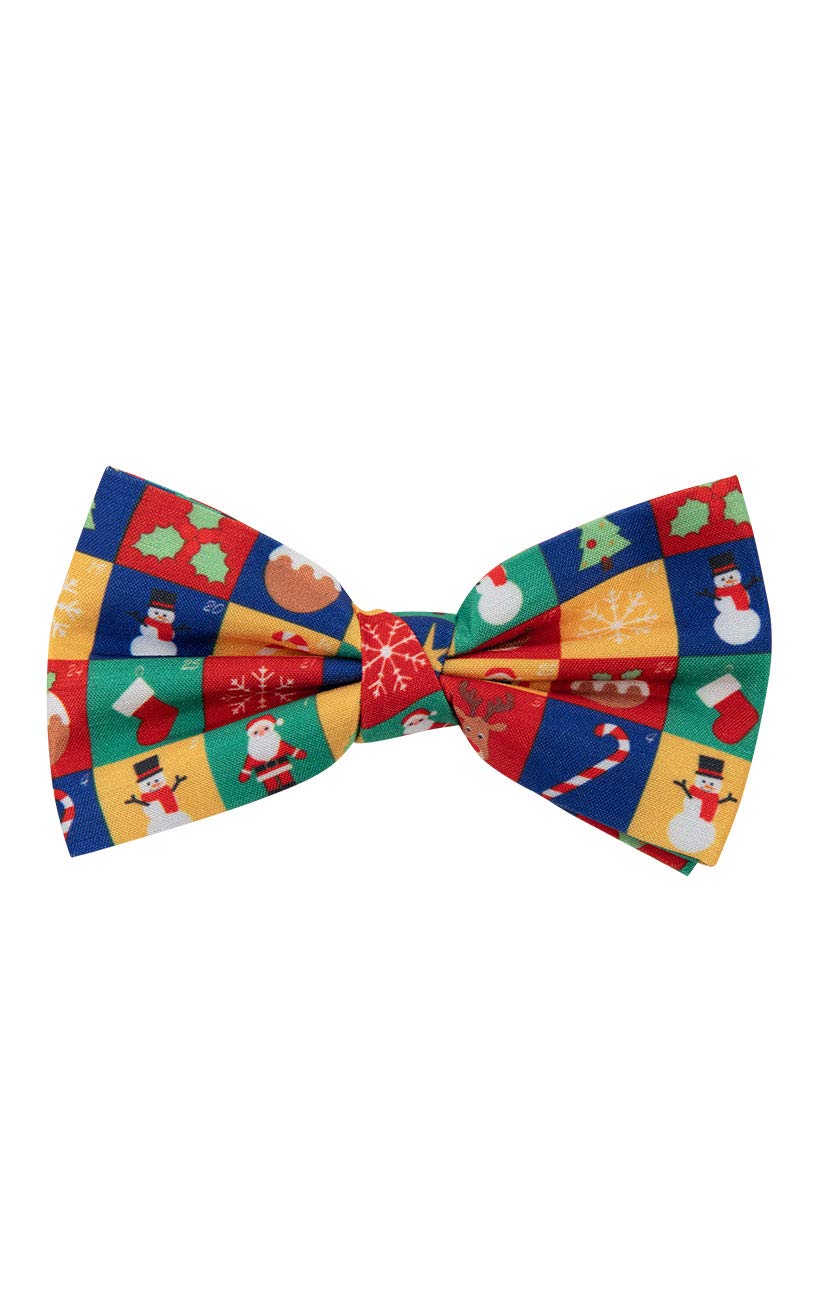 Dobell Mens Multicoloured Advent Calendar Christmas Bow Tie Pre-Tied Novelty Festive Party