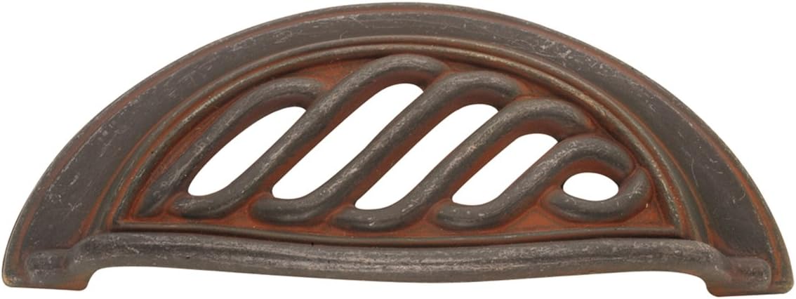 Hickory Hardware 1 Pack Solid Core Kitchen Cabinet Pulls, Luxury Cabinet Handles, Hardware for Doors & Dresser Drawers, 3 Inch Hole Center, Rustic Iron, Charleston Blacksmith Collection