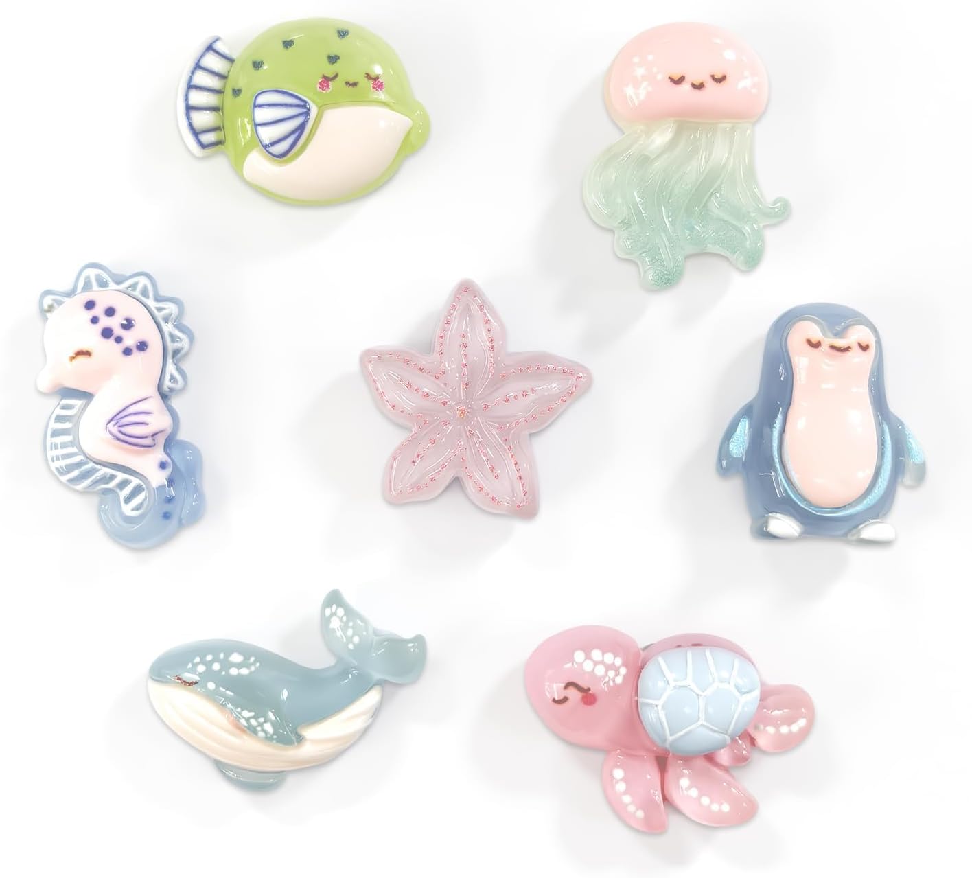 7 Pcs Fridge Magnet, 3D Ocean Animals Set for Kitchen Organization and Office Decoration,Cute Magnets for Refrigerator and Locker Display