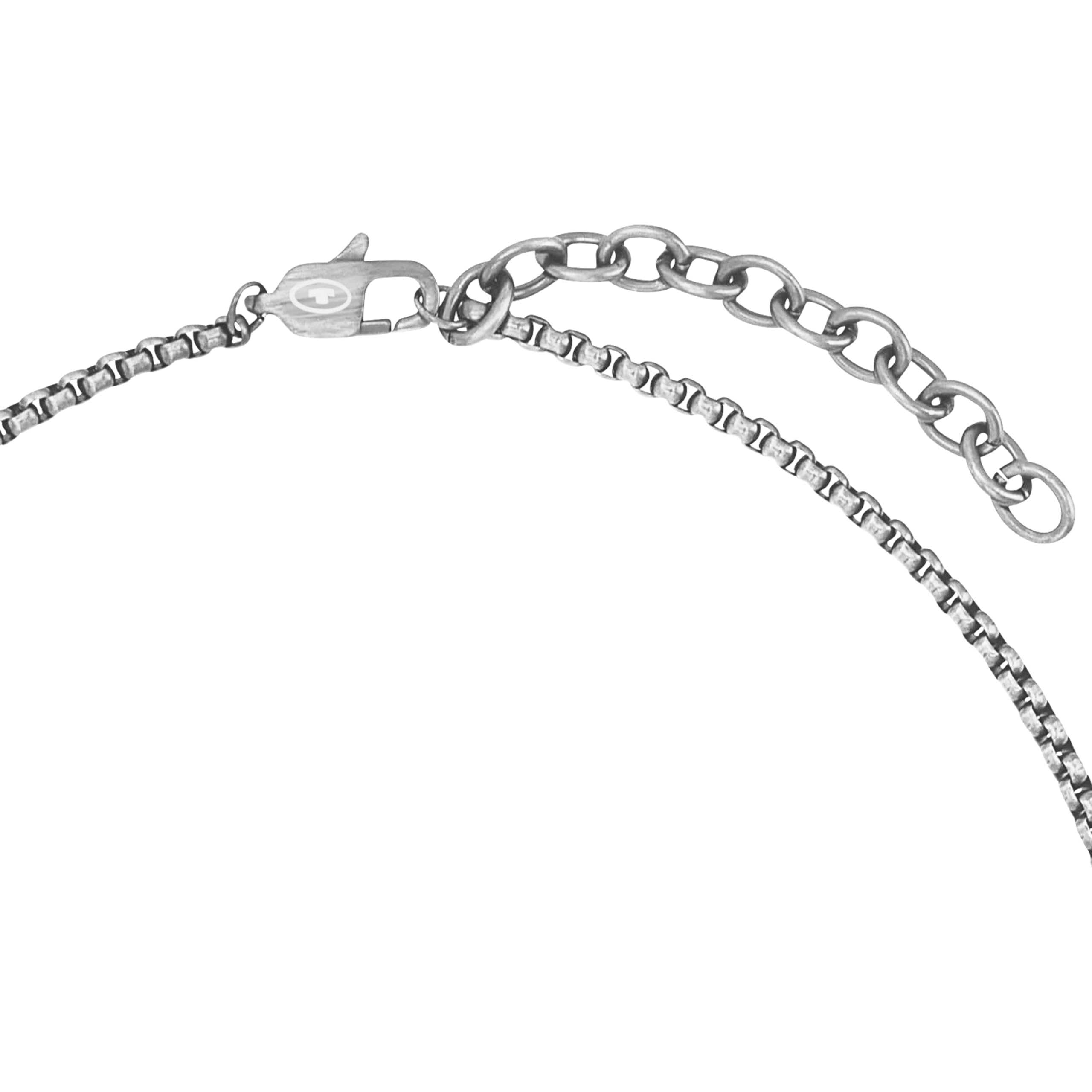 Tom Tailor Kette mit Anhänger für Herren, Edelstahl, 50+5 cm, grau, Kompass-Anhänger, Geschenkidee, Halsschmuck, Herrenschmuck, 2100686