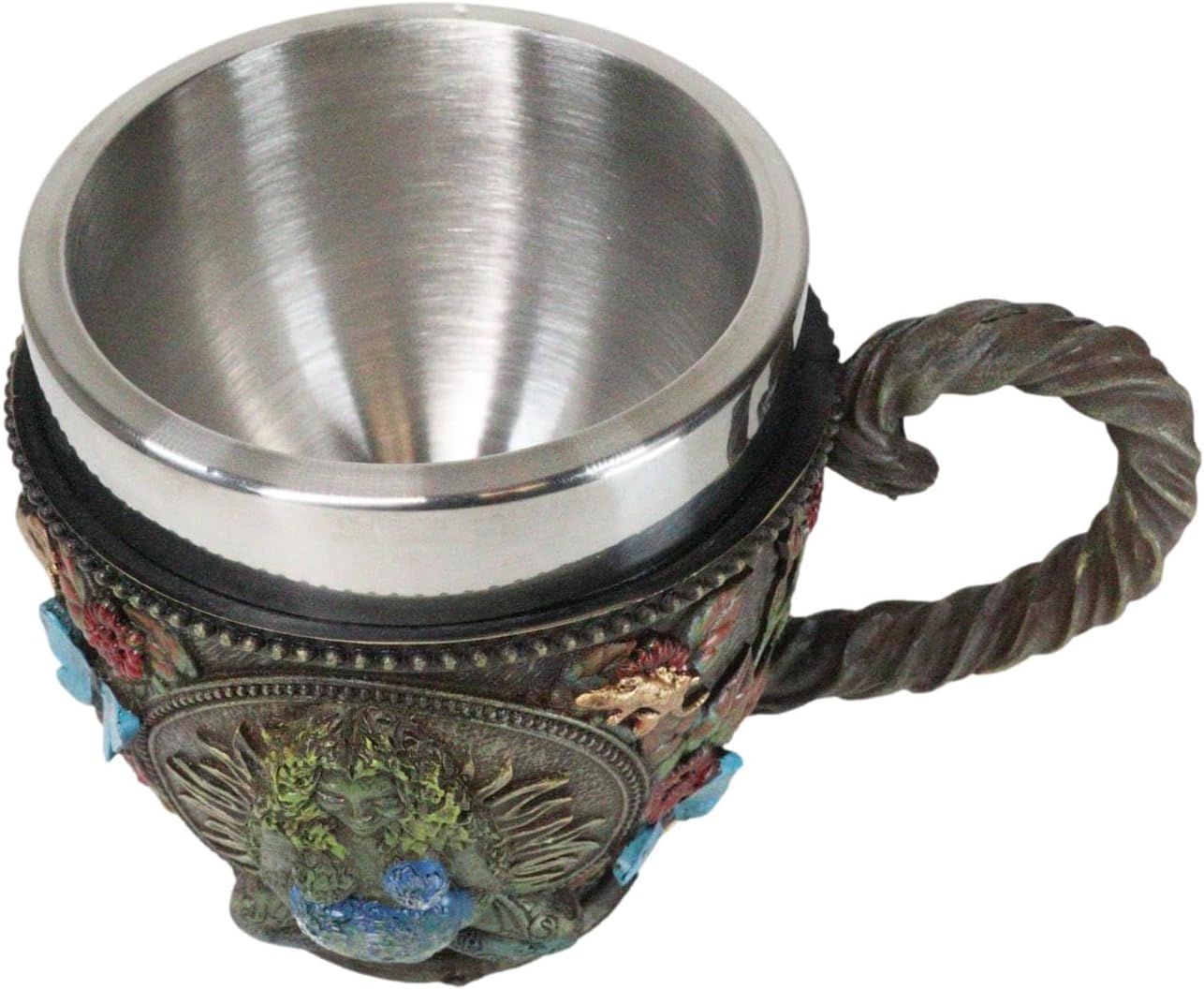 Ebros Gift Wicca Green Mother Earth Goddess Millennial Gaia With Flora And Fauna Teacup Mug 10oz Wicca Occult Tea Cups Decor Home Kitchen And Dining Accessory