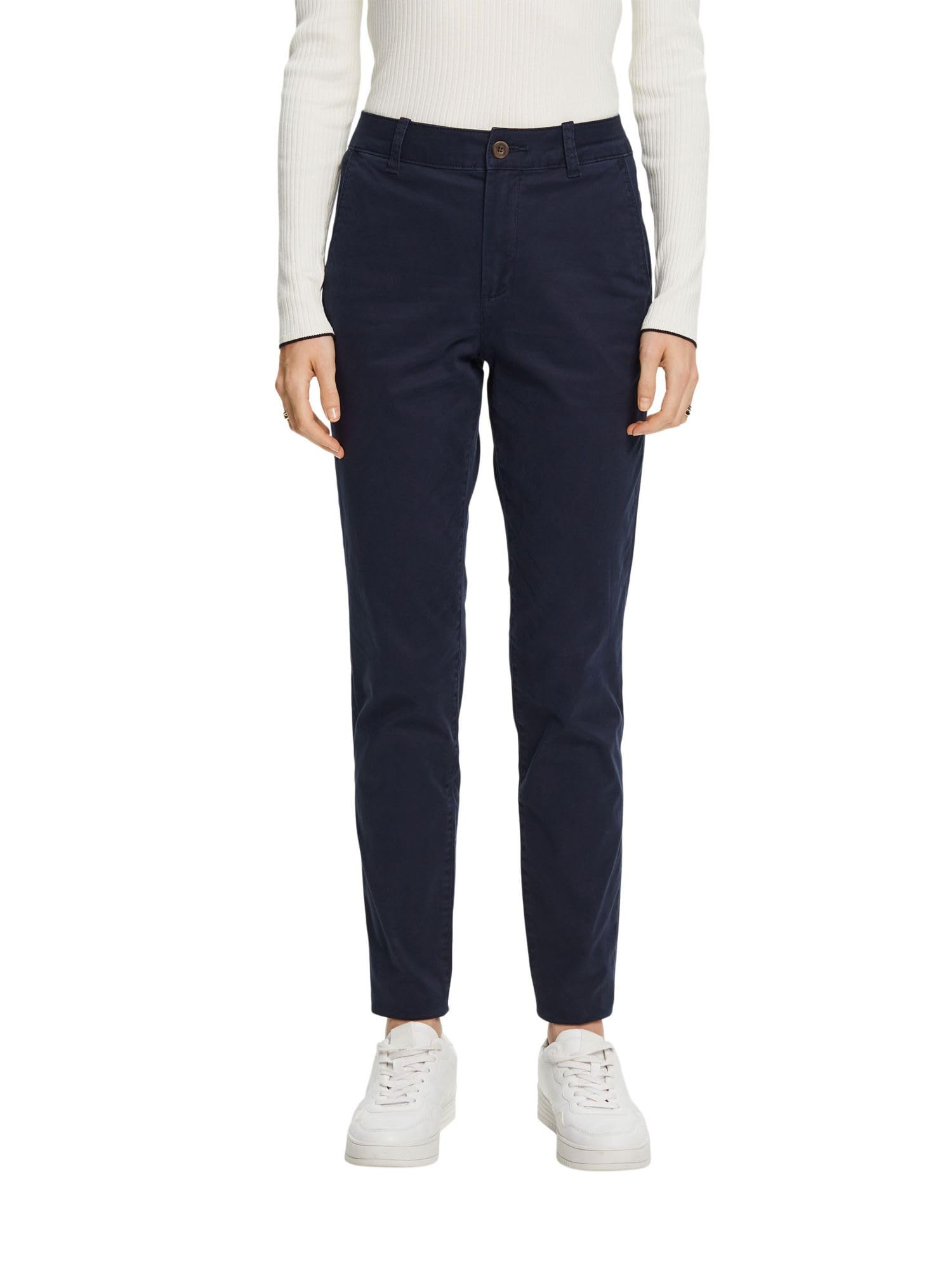 ESPRIT Women's Trousers, 400/Navy, 32W x 32L