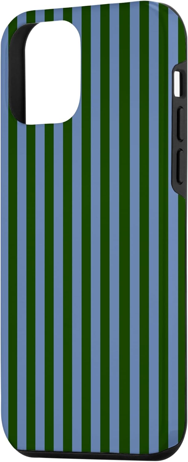 Green and Blue Stripes Geometric Vertical Lines Pattern Case for iPhone 12 mini