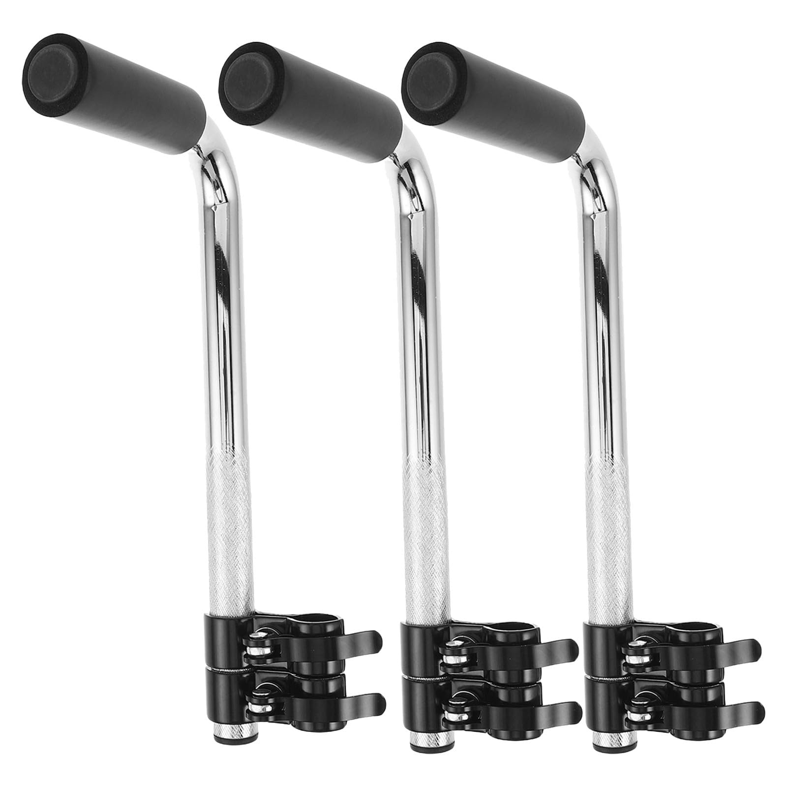 Extensor de Mango de Silla de Ruedas de Acero Inoxidable 3 Piezas | Color Plata, Instalación Sencilla, Agarre Seguro, para Cochecito y Usuarios de Estatura Alta o Adultos Mayores