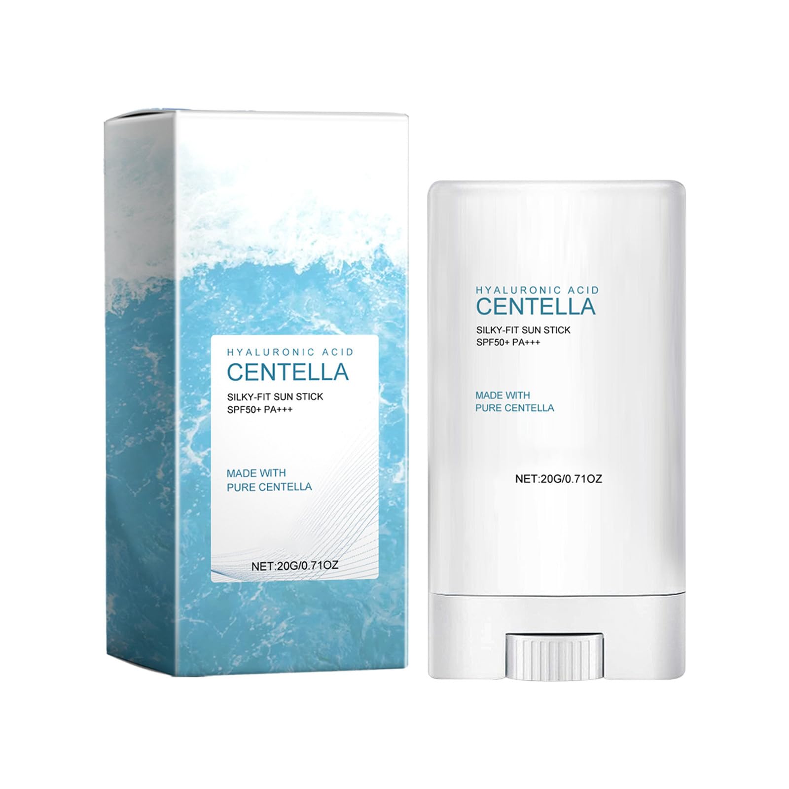 TmianyaK | I | N Centella Hyalu Ci-ca 1004 Silky Fit Sun Stick Sun Protection 50+ 0.7 Beauty Sun Cream Non-Greasy (Sky Blue, One Size)