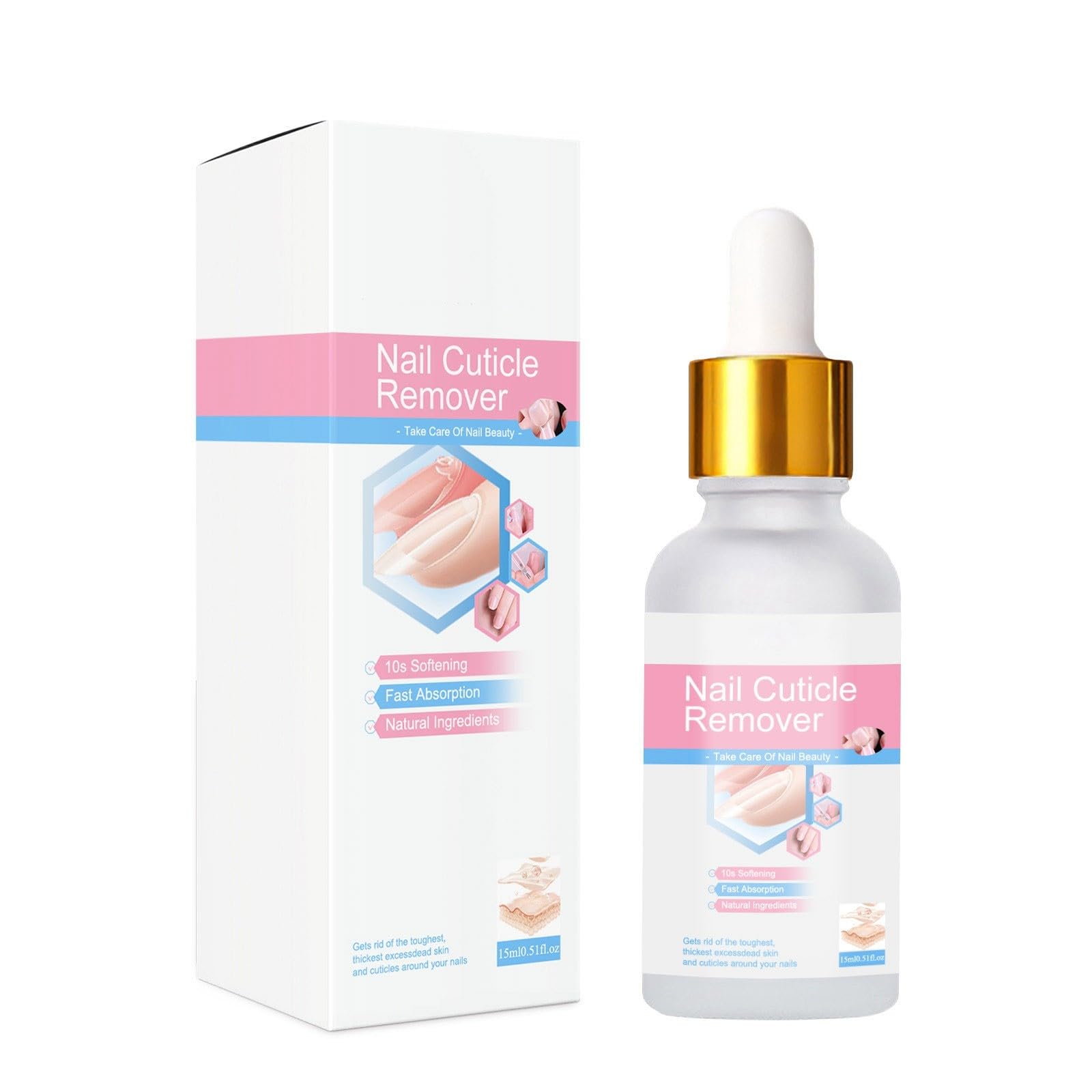 Rimozione cuticole, esfoliante, ammorbidimento, cura, manicure per mani e piedi, unghie per mani, piedi e unghie, 15 ml SNh63 (9,2 x 3,3 cm)