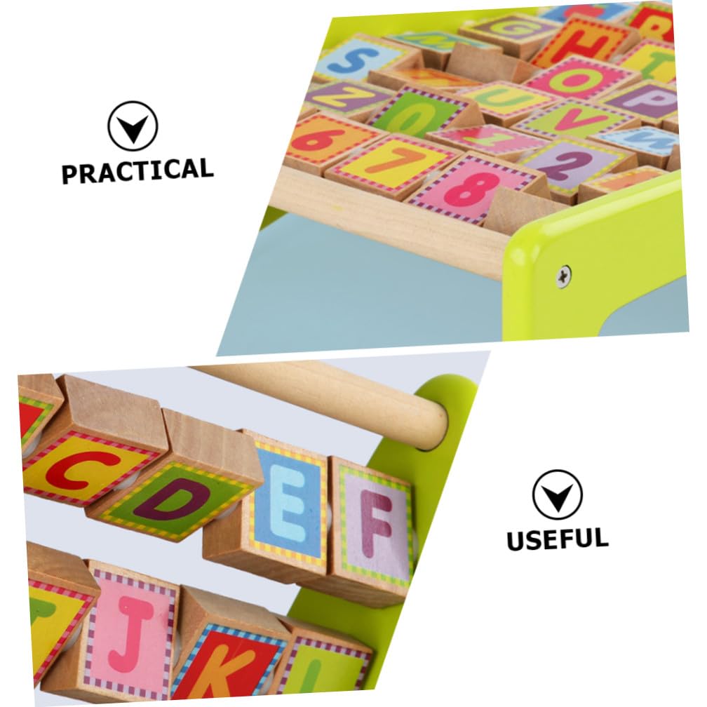 ifundom Tablero Alfabético Multifunción de Madera para Aprendizaje Infantil
