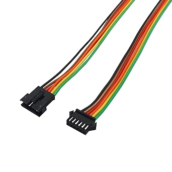 Electronic Spices 6 Pin Sm Jst Wire Connector 2.5mm Pitch Male and Female Pair 2517 Pair of 2 (12 Inches)