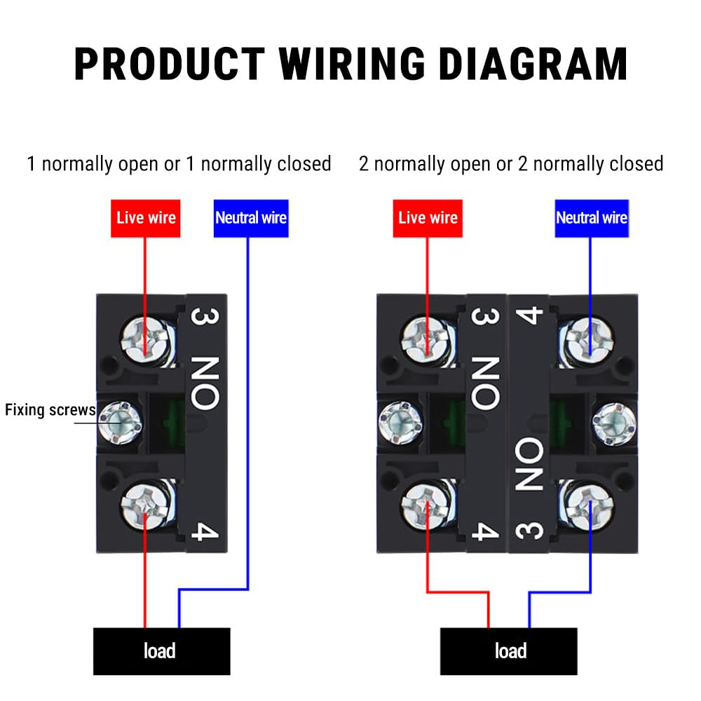 10 Pièces 1 NO Interrupteur 2 Positions Sélecteur à Verrouillage | 600V 10A Commutateur Rotatif pour Contrôle de Machine