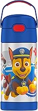 Thermos Garrafa térmica infantil Funtainer com canudo, aço inoxidável, 355 ml, Blue Paw Patrol