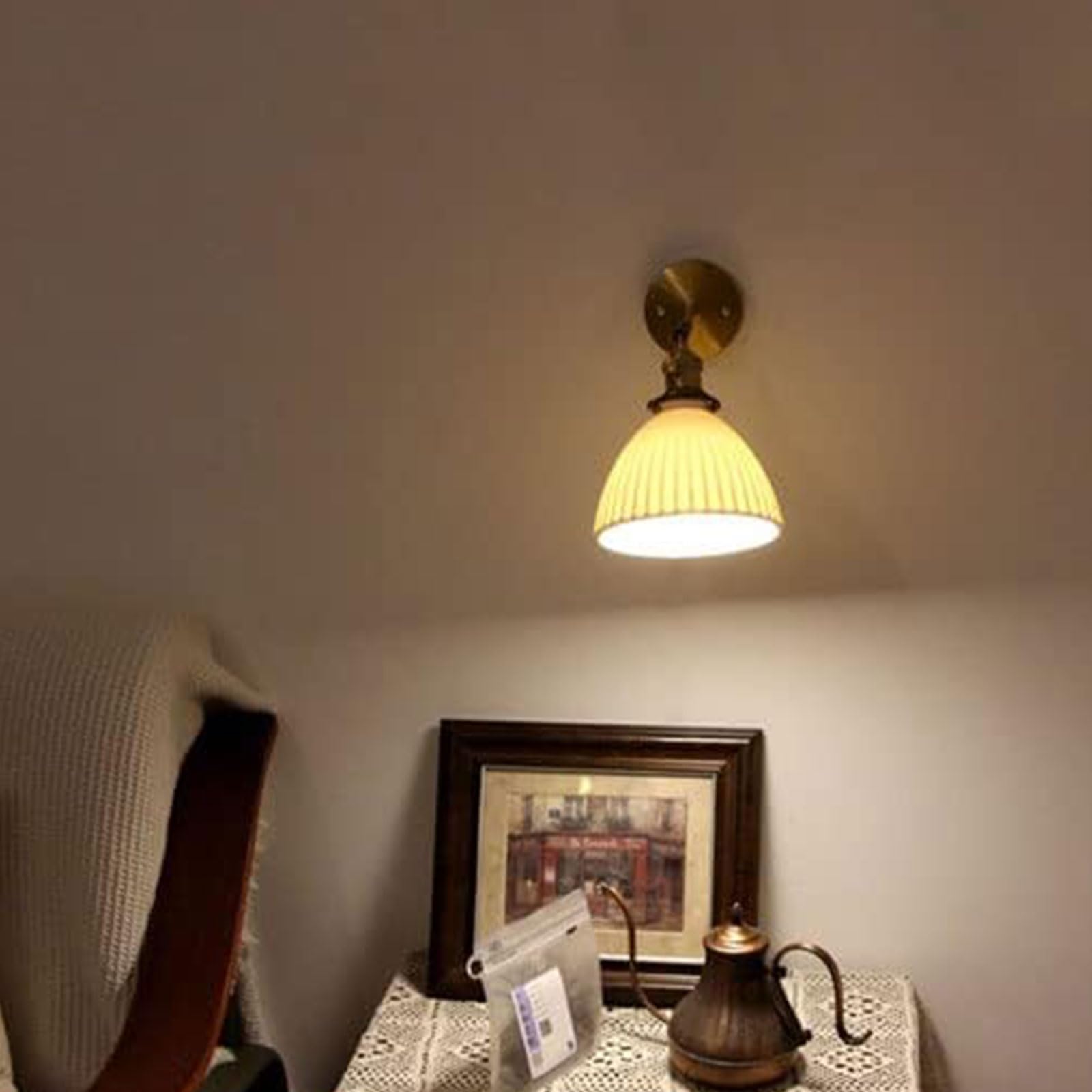 Applique da Parete nordica Regolabile, Lampada da Comodino, apparecchio di Illuminazione per la Decorazione della casa, luci da Lettura per Soggiorno e Camera da Letto, 1 confezion