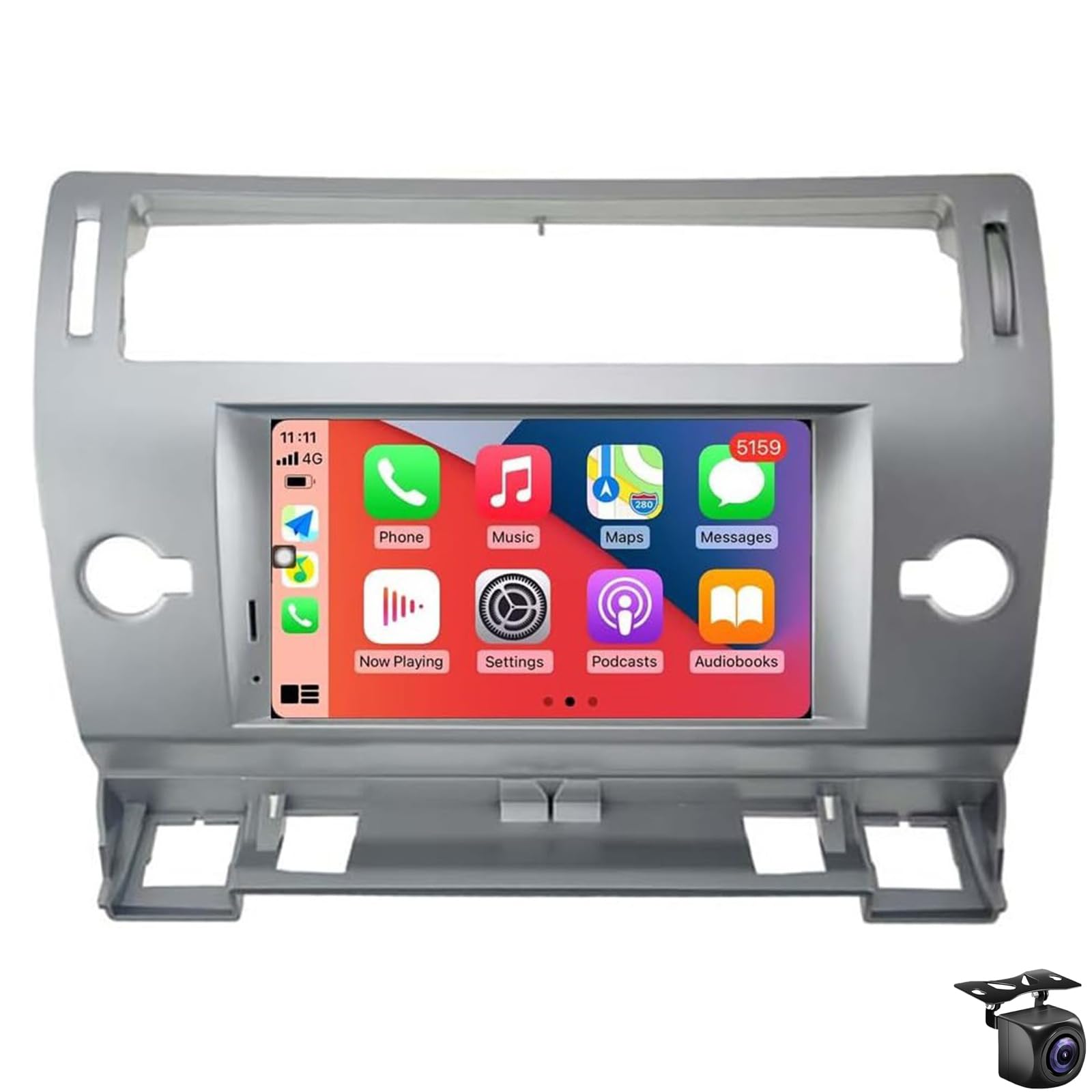 Ciosipul Android 15 Car Radio Stereo for Ci-troen C4 C-Triomphe 2004-2011 Wireless CarPlay Android Auto DSP GPS Navigation 7" Touch Screen MIC Bluetooth 5.0 MirrorLink(Size:8CORE 6+128G,Color:Silver)