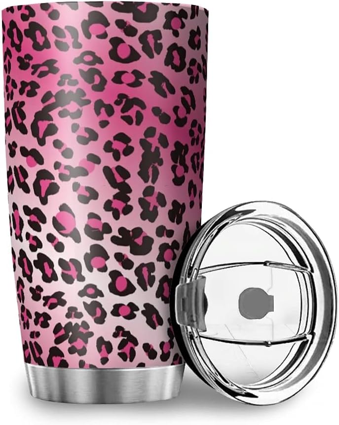 Pink Leopard Double-Wall Vacuum Tumbler 20oz Kuwait Ubuy