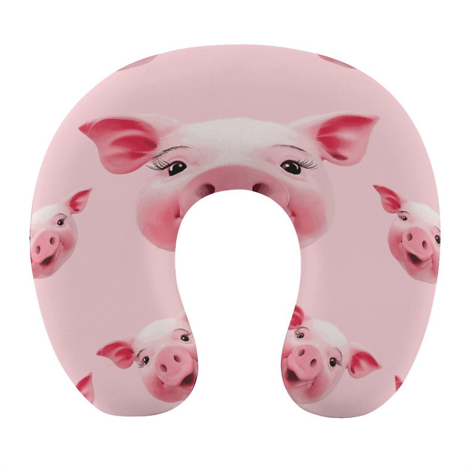 Adfgyerh Style Smiling (20) U-Shaped Pillow，Memory Foam Pillow Core，Cushion ，Provide Neck Support ，Travel Pillow，Suitable For Airplanes, Cars, Homes, And Offices.