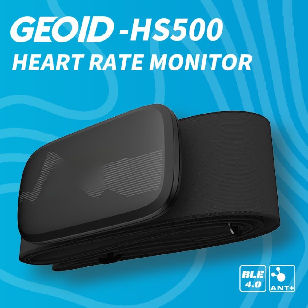 Moniteur de fréquence cardiaque avec capteur de sangle de poitrine, compteur de cyclisme HS500 pour entraînement à vélo, ANT+ HRM sans fil pour fitness course à pied