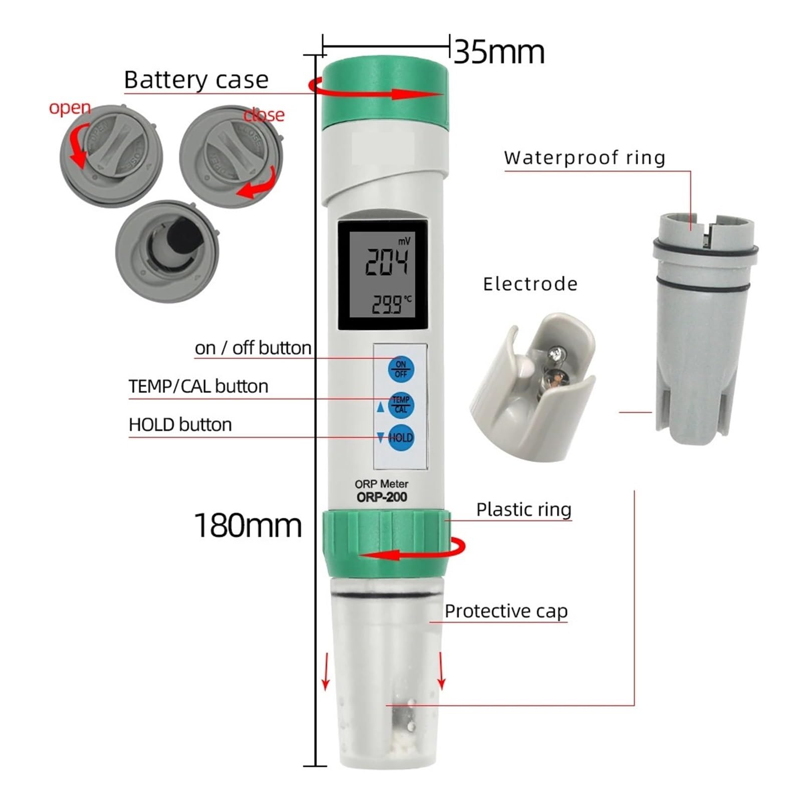 2/3/4w1 Cyfrowy Miernik PH TDS EC Temp Miernik PH Tester Jakości Wody Narzędzie Pomiarowe Do Picia Akwarium Hydroponiczne DokłAdny Pomiar(COM-360)