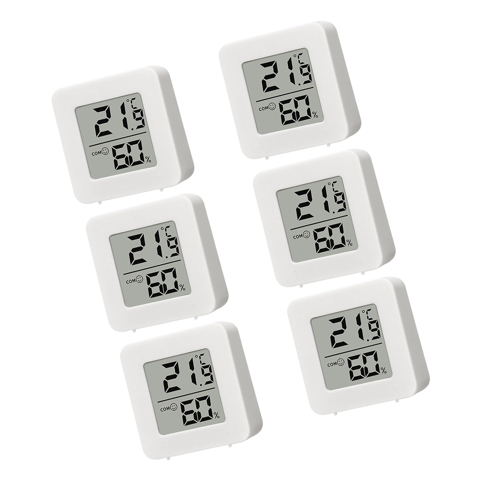 Shntig B Lcd Thermometers Hygrometer With Low Power Consumption And Adhesive Acking For Multiple Surfaces Installation Small Dampness Temperature Monitor
