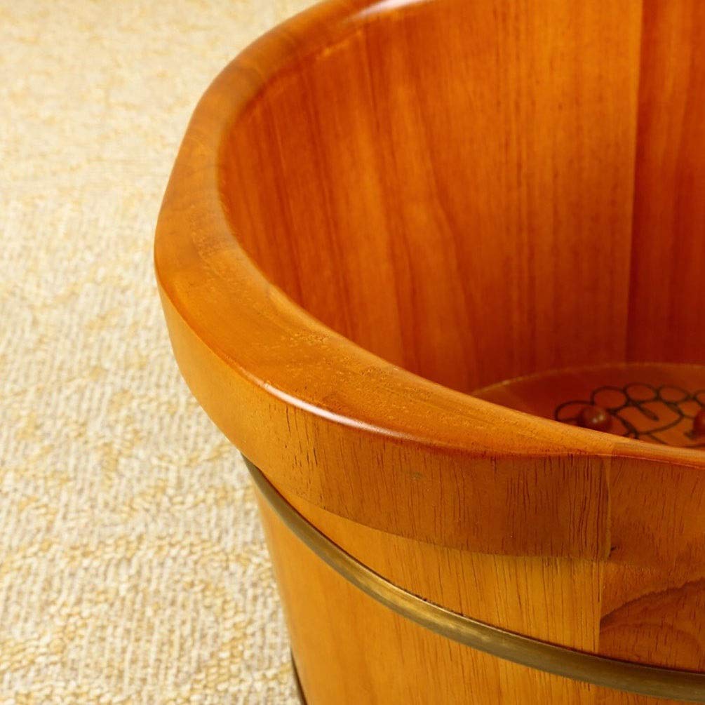 PUCHEN Barril de Madera, SPA para pies, Lavado de pies, Barril, pedicura, baño de pies, baño de pies, Barril, Madera Maciza, remojo de pies, Cubo, cubeta, LoftyAmbition Comfortable Anniversary