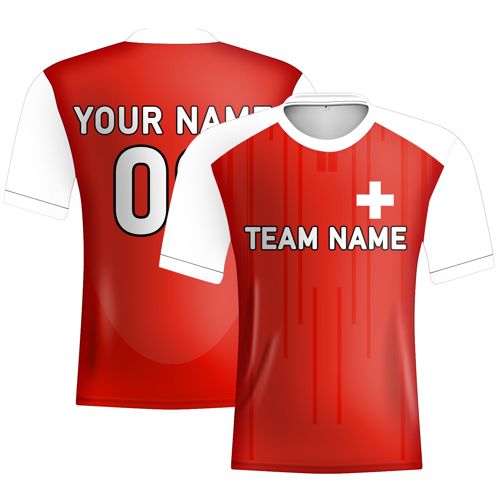 Camiseta de fútbol de Suiza para mujer, camiseta roja con insignia de Suiza, regalos para aficionados europeos, regalos para niñas, torneo suizo 2024