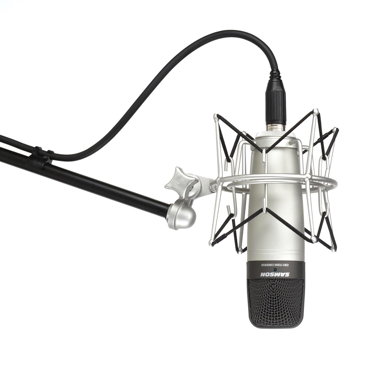 Samson C-01 Kondensator-Mikrofon mit keepdrum Gelenkarm Weiss