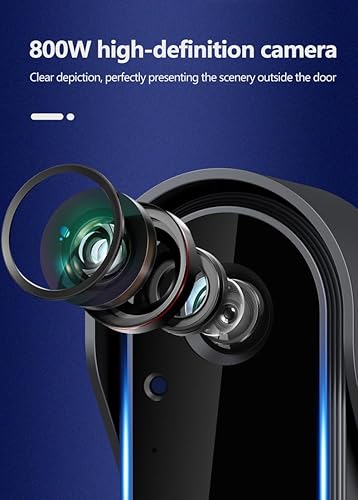 Miniatura 8 de Timbre de puerta inalámbrico sin suscripción 1080P, cámara de timbre de puerta impermeable con pantalla de monitor, almacenamiento gratuito, no