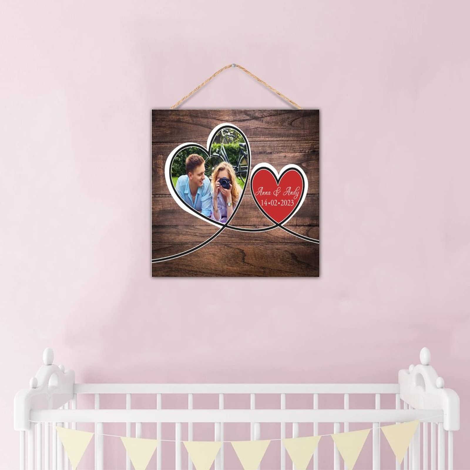 Set Di 3 Cartelli In Legno A Forma Di Cuore | Decorazione Rustica Per Parete, Cucina, Camera E Bagno, 3 Dimensioni (25, 18 E 12 Cm)